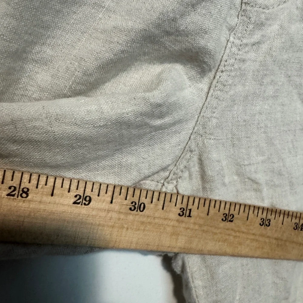 Tommy Bahama Pants Mens Small Beige 100% Linen Drawstring Elastic Waist Cabana